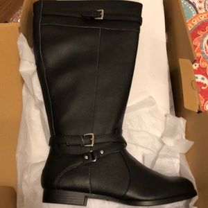 Tall Leather Boots Wide Calf